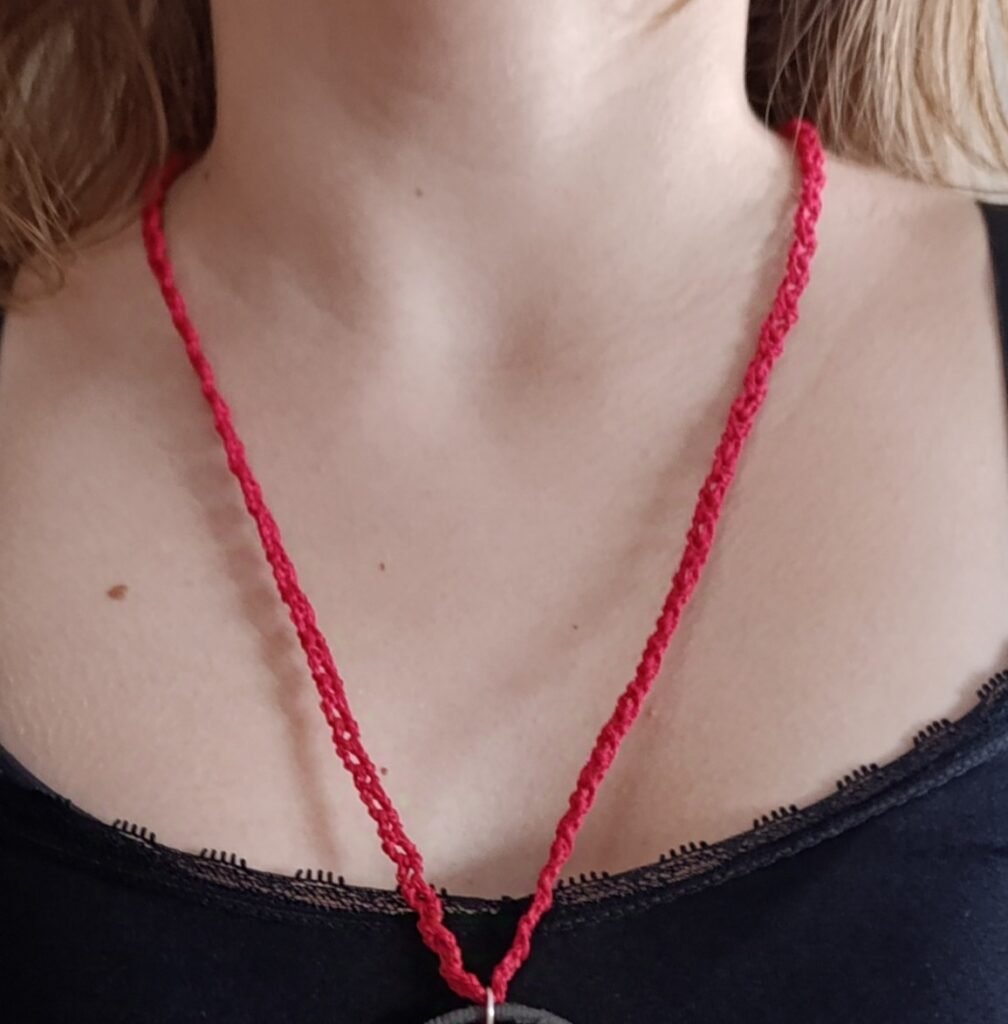 Turn a Single Earring into a Necklace with Crocheted String